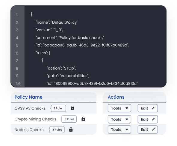 Docker container image policy rule